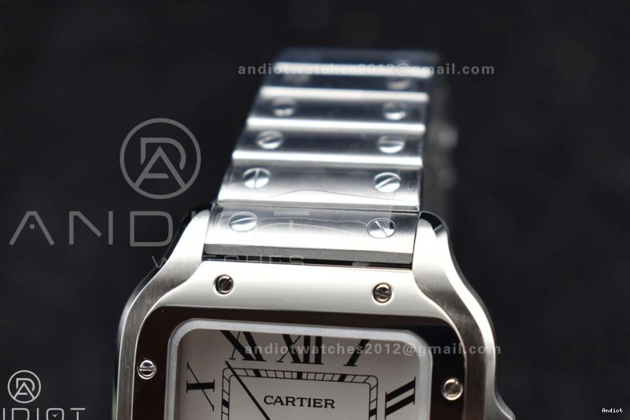 35mm SS Edition MIYOTA Best Cartier V2 Santos Bracelet SmartLinks BVF 9015 SS de White on 1:1 Dial 0109